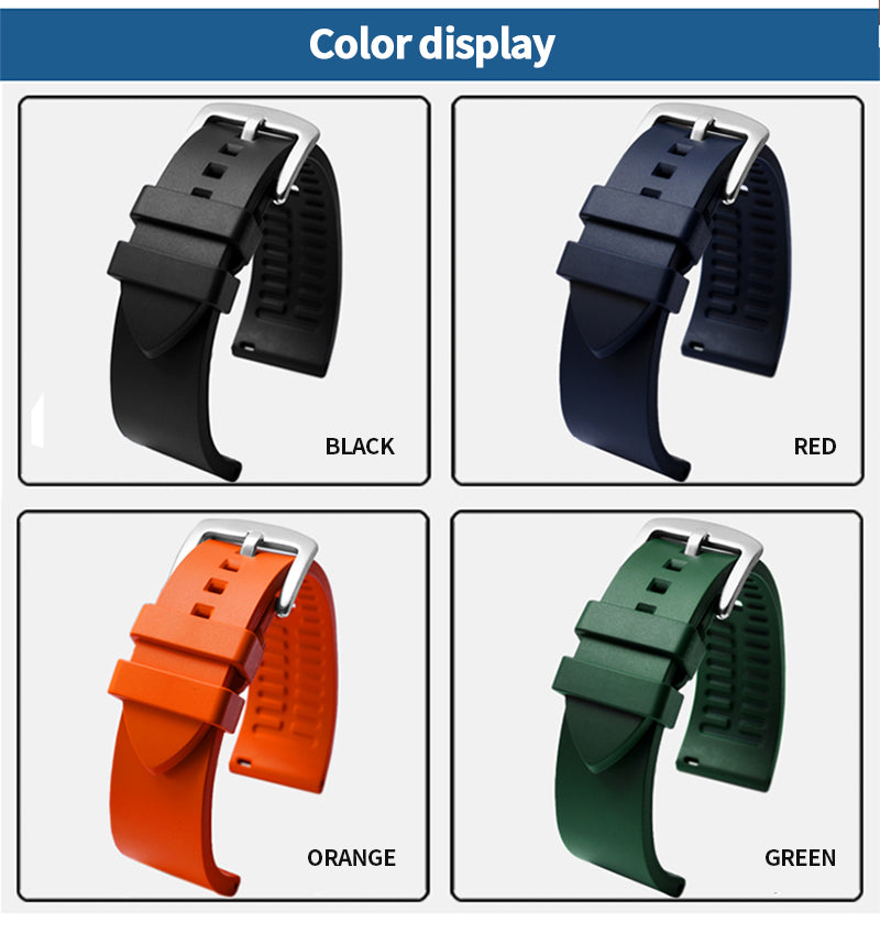 Genuine Fluorine Rubber Watch Strap