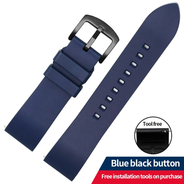 Genuine Fluorine Rubber Watch Strap