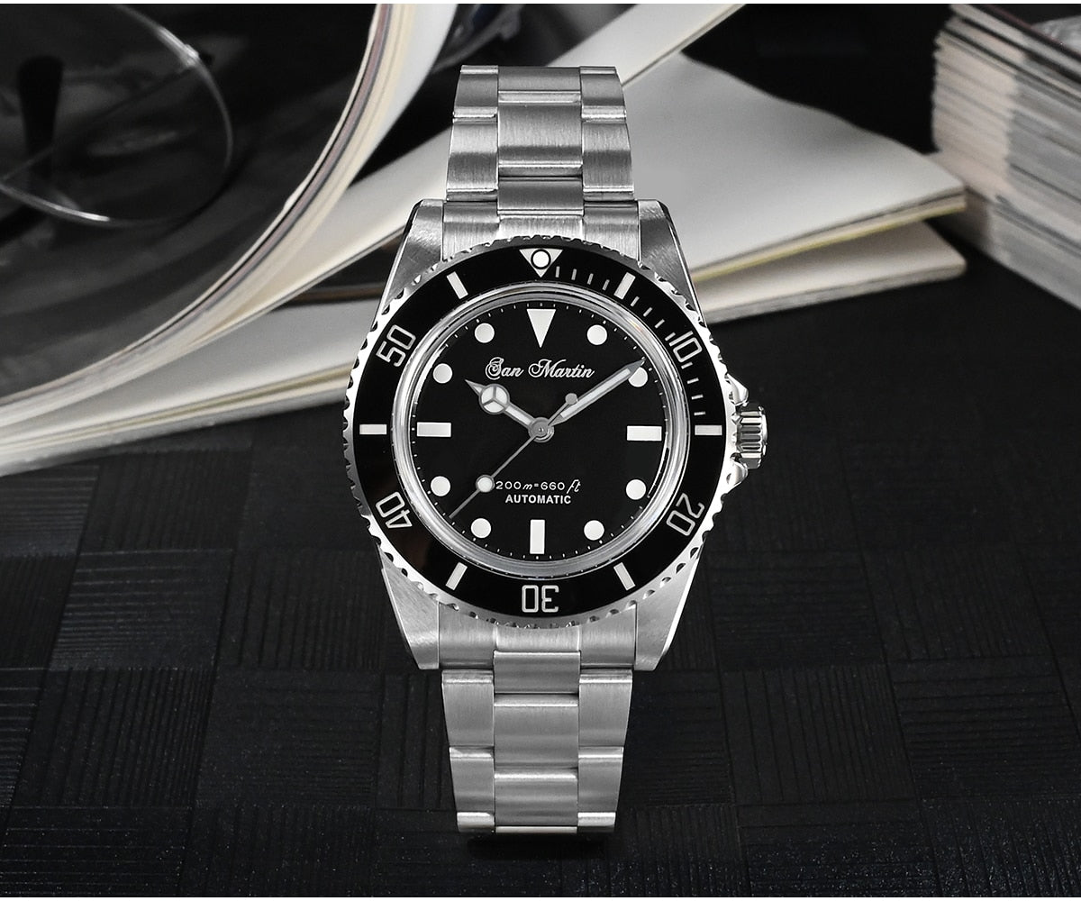 San Martin 39mm Sub Vintage Diver Water SN006
