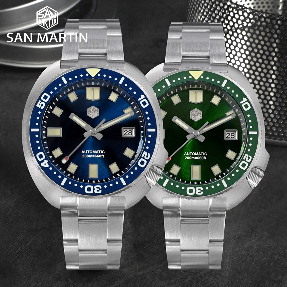 San Martin New Turtle Diver Stainless Steel Watch SN047