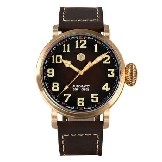 San Martin 44.5mm CuSn8 Bronze Pilot Watch SN095