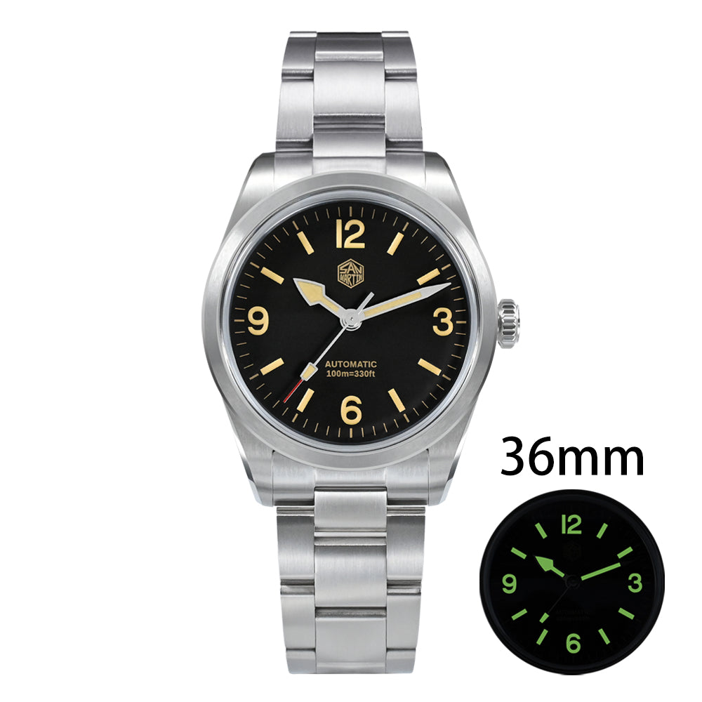 San Martin 36mm Vintage Mechanical Watch SN0107GX V1/V2