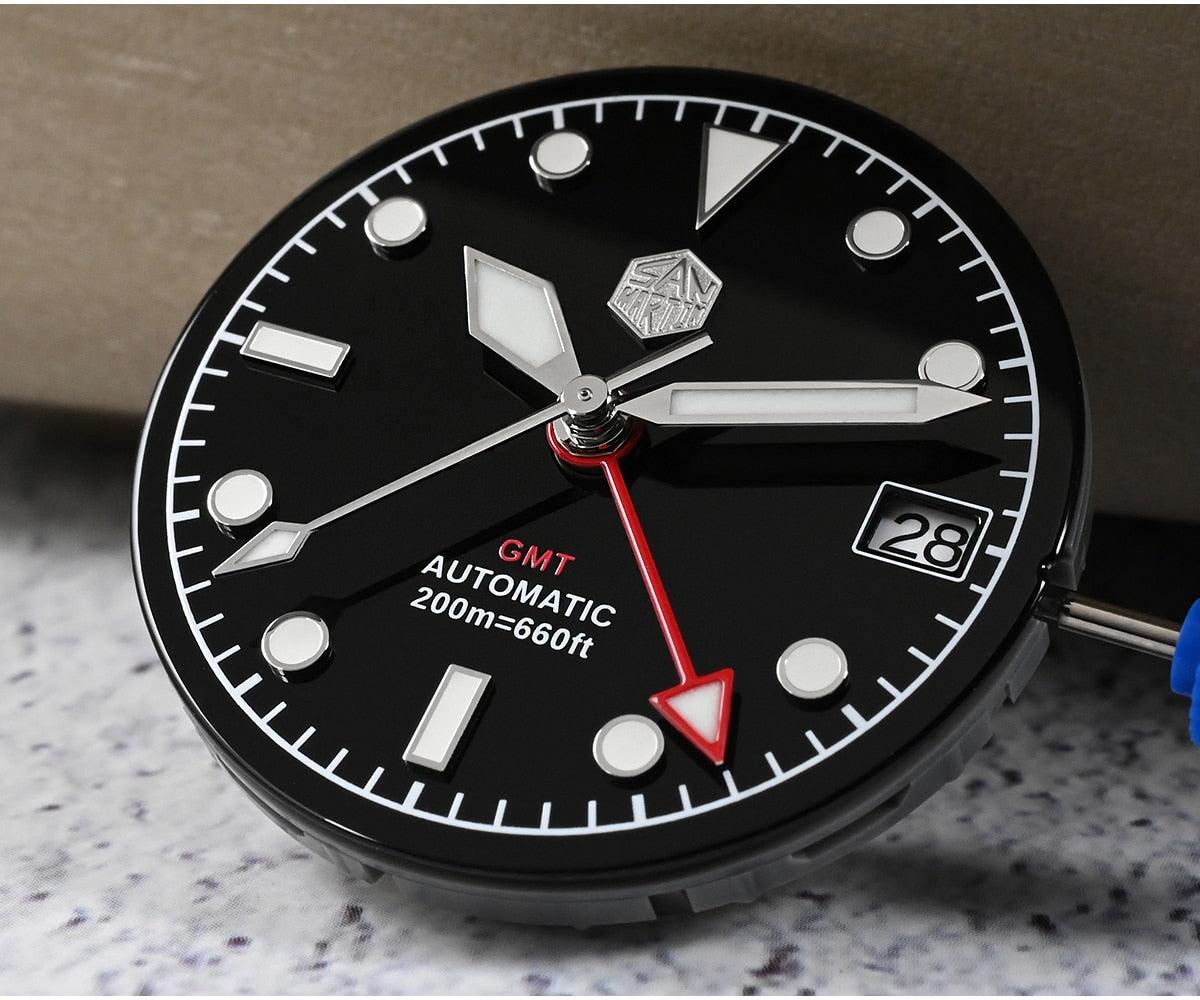 San Martin Bidirectional Bezel GMT Watch SN0112-G