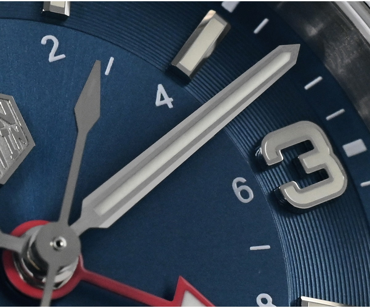 San Martin Original Design Square GMT Watch