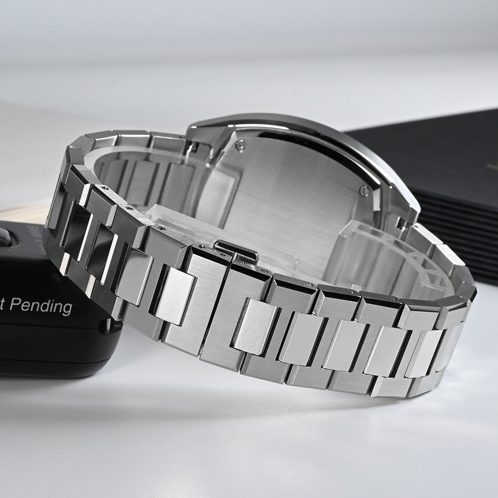 San Martin Original Design Square GMT Watch