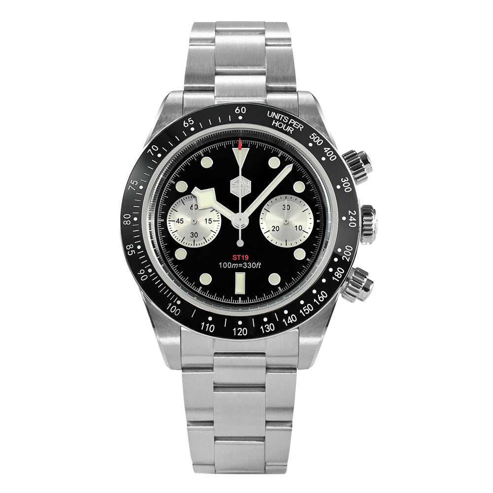San Martin Panda BB Chronograph Retro Men Watch SN052-G2