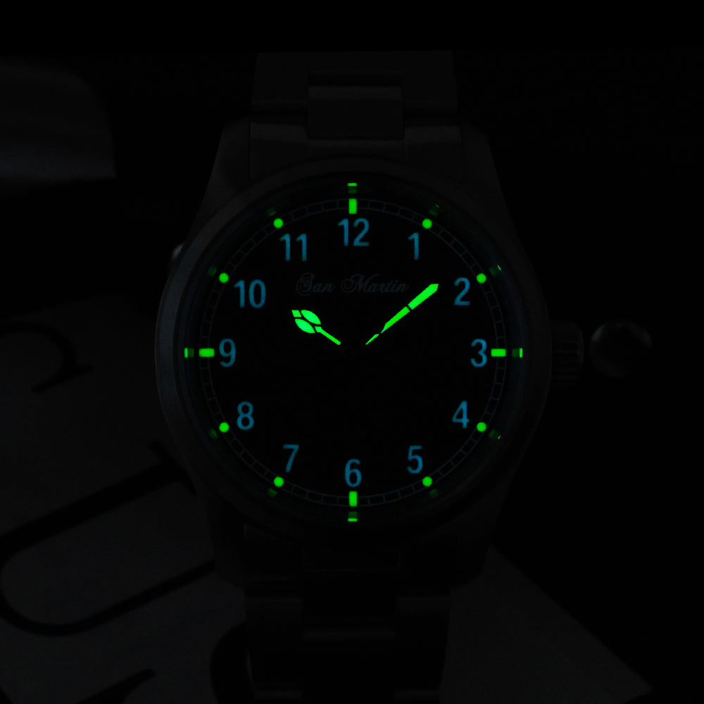 San Martin Automatic Retro Military Pilot Watch SN034G
