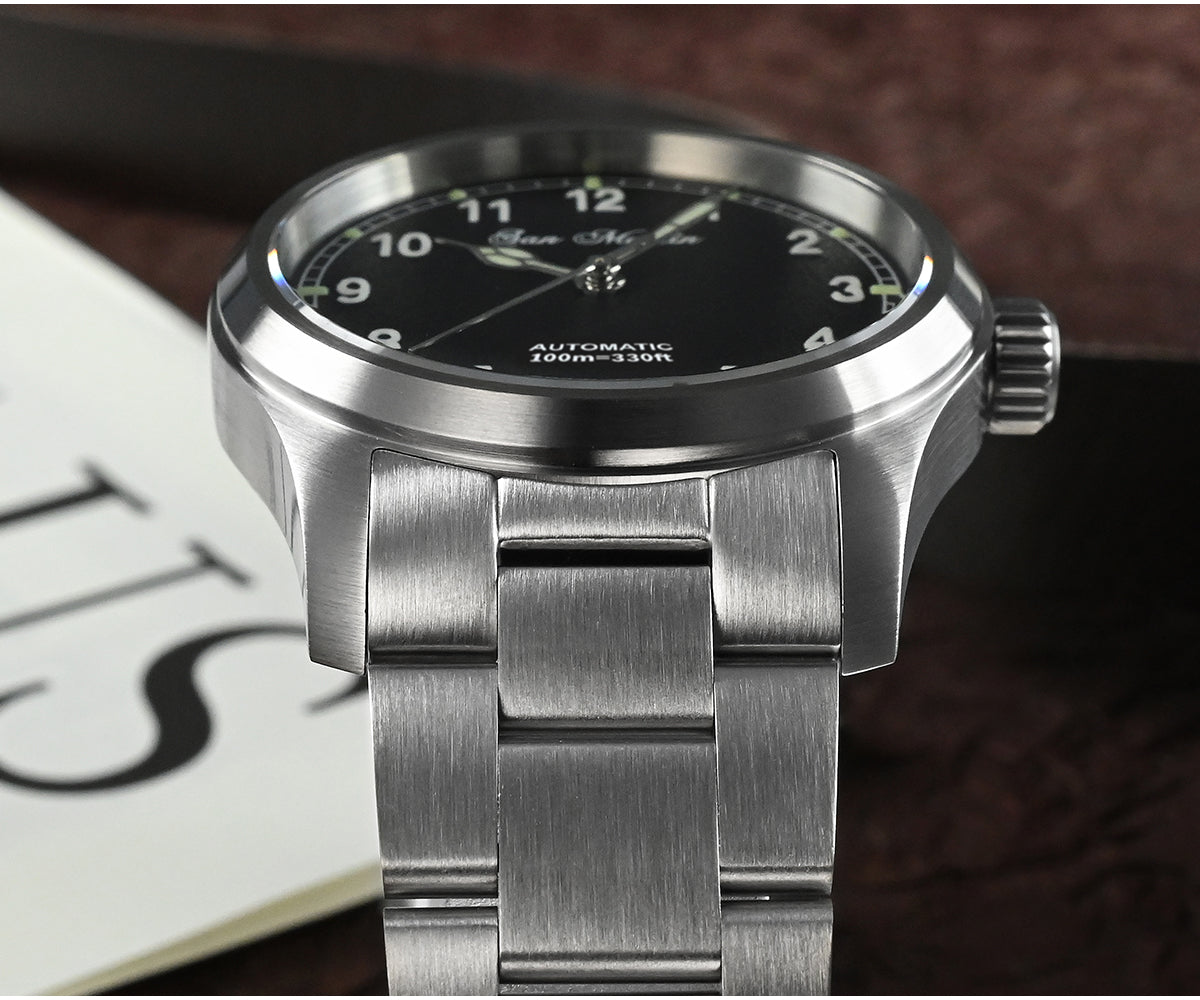 San Martin Automatic Retro Military Pilot Watch SN034G