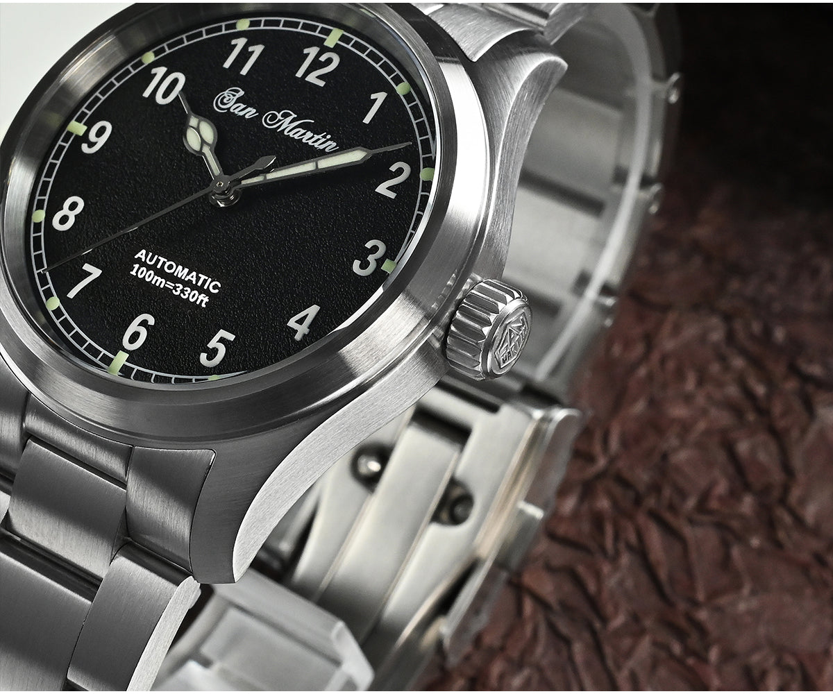 San Martin Automatic Retro Military Pilot Watch SN034G