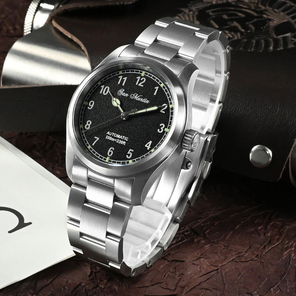 San Martin Automatic Retro Military Pilot Watch SN034G