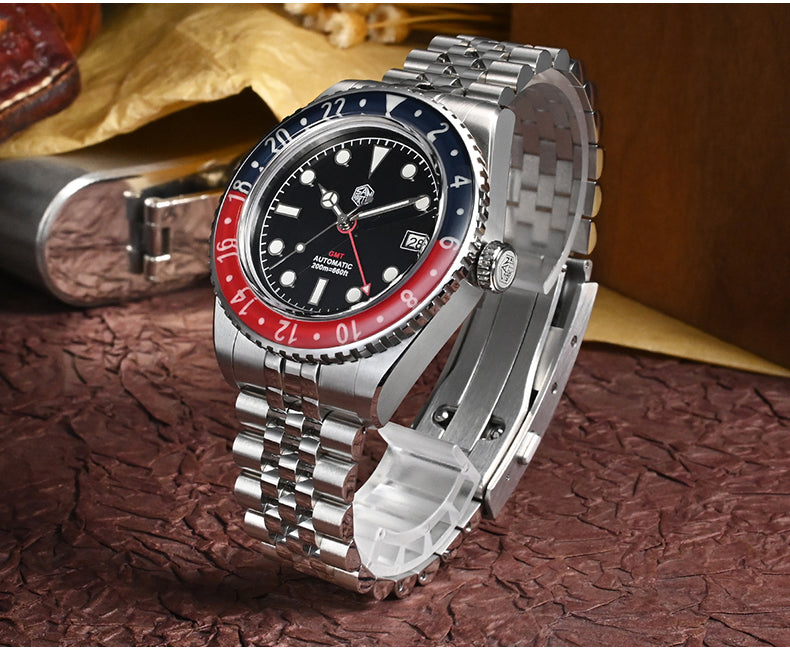 San Martin Vintage NH35 GMT Watch SN005-B2