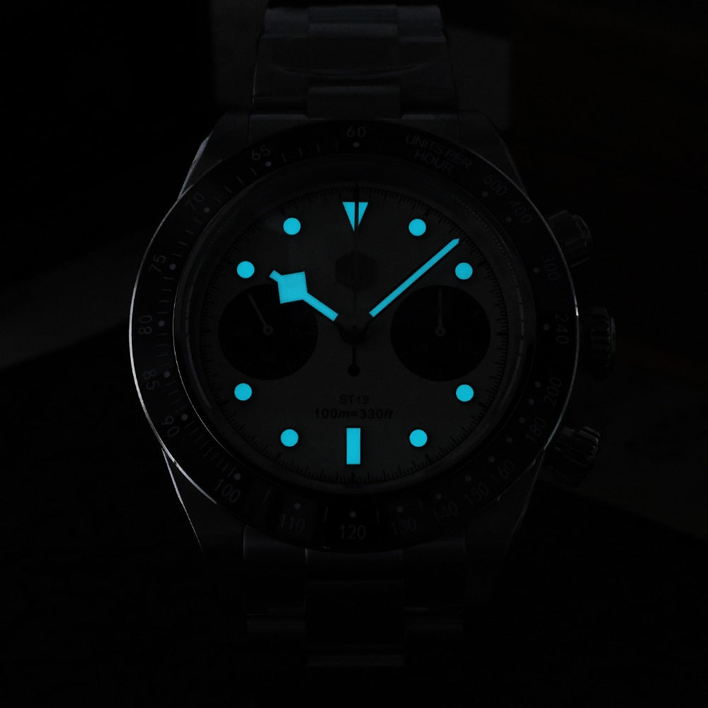 San Martin Panda BB Chronograph Retro Men Watch SN052-G2