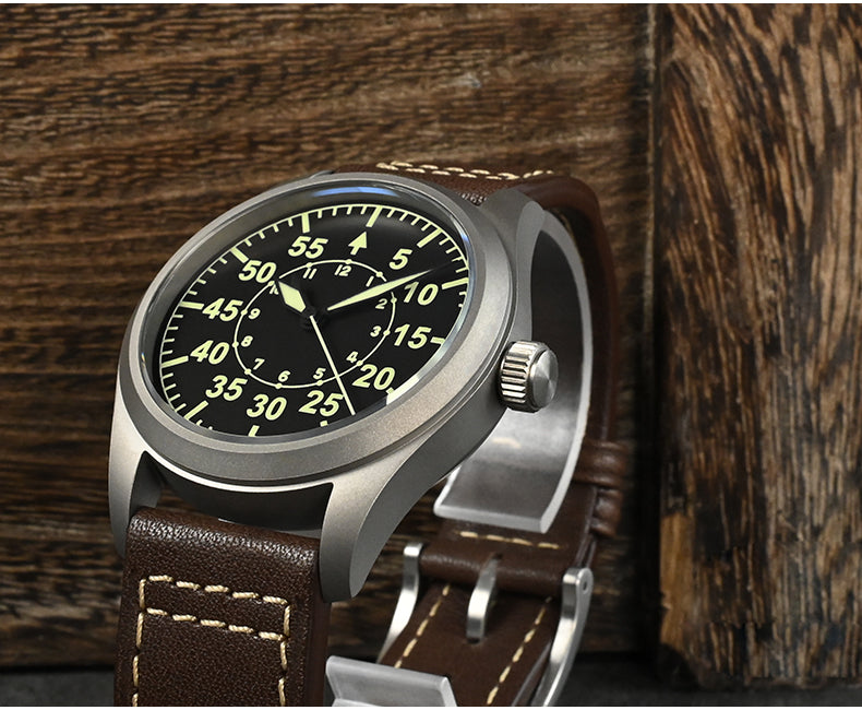 San Martin Titanium Military Pilot Watch SN030T