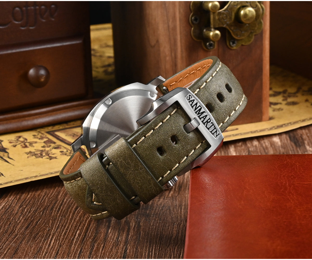 ★US Warehouse★San Martin 40mm Vintage Men Watch SN0065