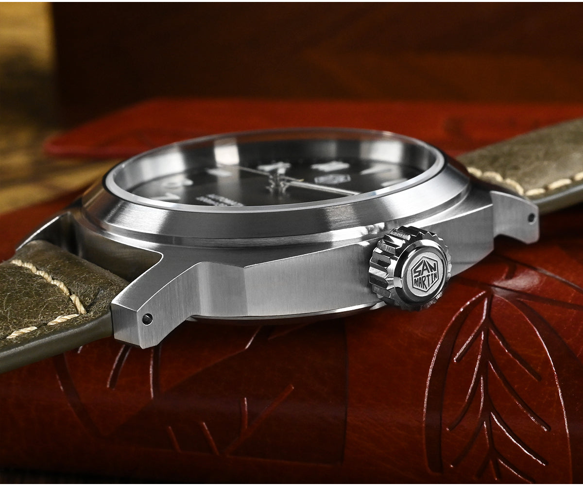 ★US Warehouse★San Martin 40mm Vintage Men Watch SN0065