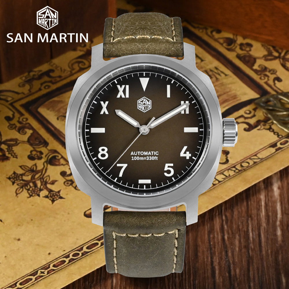 ★US Warehouse★San Martin 40mm Vintage Men Watch SN0065