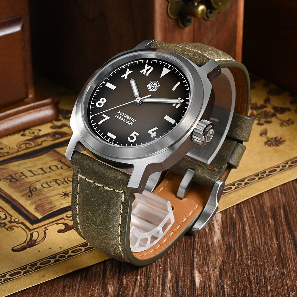 ★US Warehouse★San Martin 40mm Vintage Men Watch SN0065