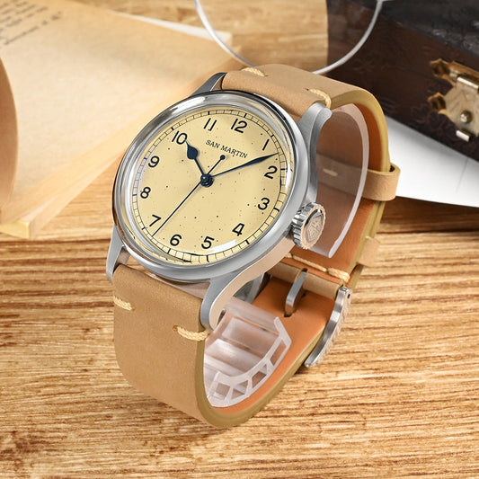 The San Martin Freckles Dial 38.5mm Vintage Pilot Watch SN0105: A Timepiece That Honors Tradition