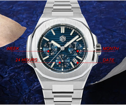The Definitive Guide: Using San Martin's Multi-function Mens Watch 43mm Watch SN075GB