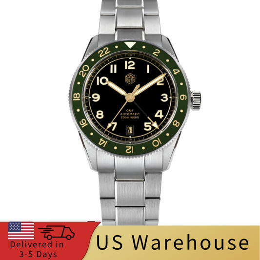 ★US Warehouse★Watchdives x San Martin 38mm NH34 GMT Watch SN0140W