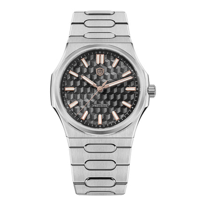 Watchdives Premier WD0016B Square-Block Faceted Dial Original Design