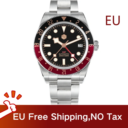★EU warehouse★San Martin NH34 BB58 GMT Watch SN0109 V2