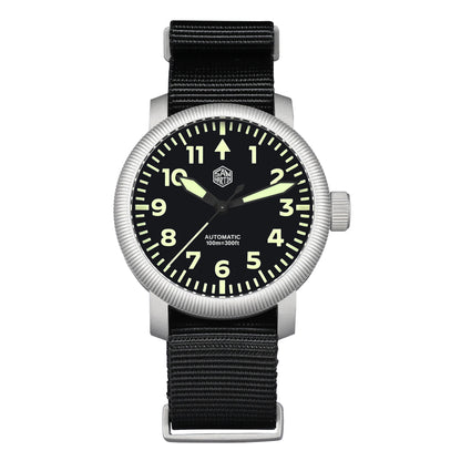 San Martin 40mm Retro Pilot YN55 Automatic Mechanical Watch SN0143