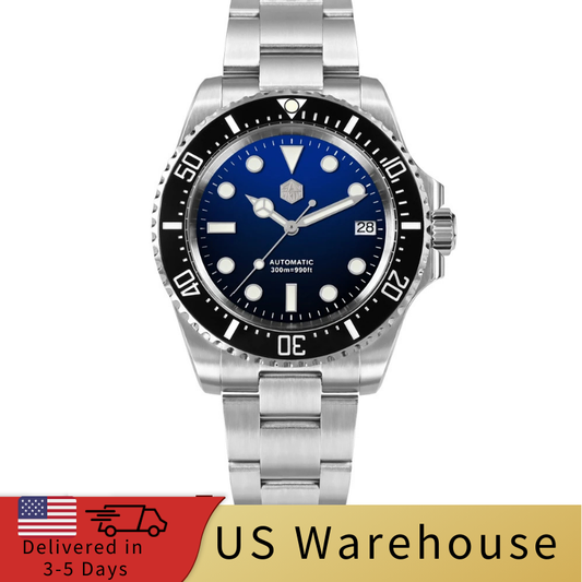 ★US Warehouse★San Martin Stainless Steel Modern Sub Dive Watch SN0111G