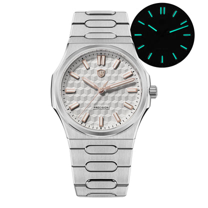Watchdives Premier WD0016B Square-Block Faceted Dial Original Design