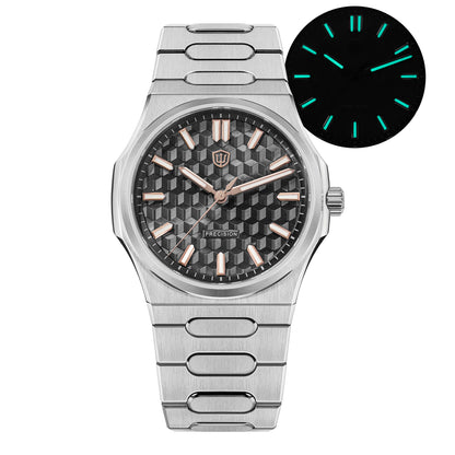 Watchdives Premier WD0016B Square-Block Faceted Dial Original Design