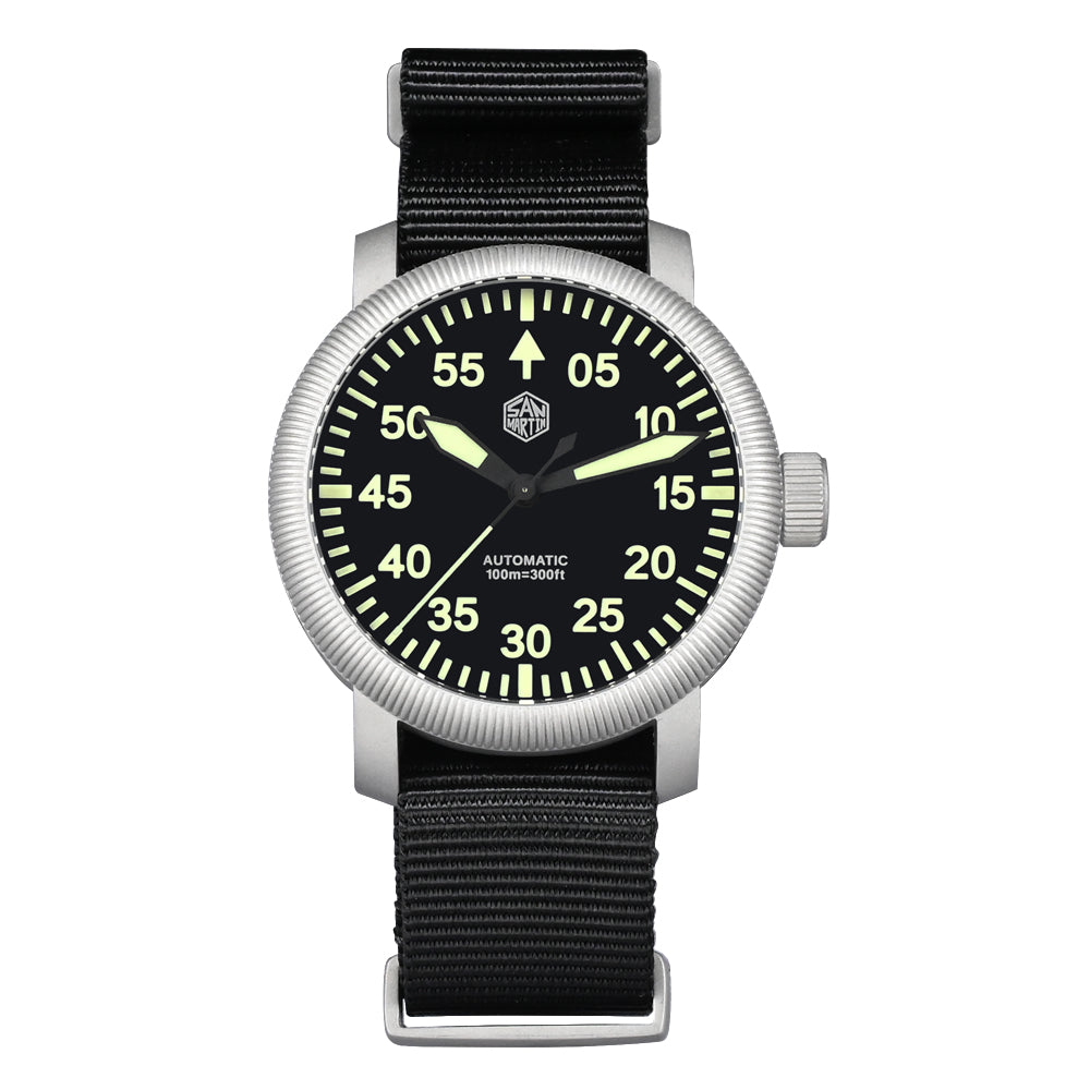 San Martin 40mm Retro Pilot YN55 Automatic Mechanical Watch SN0143