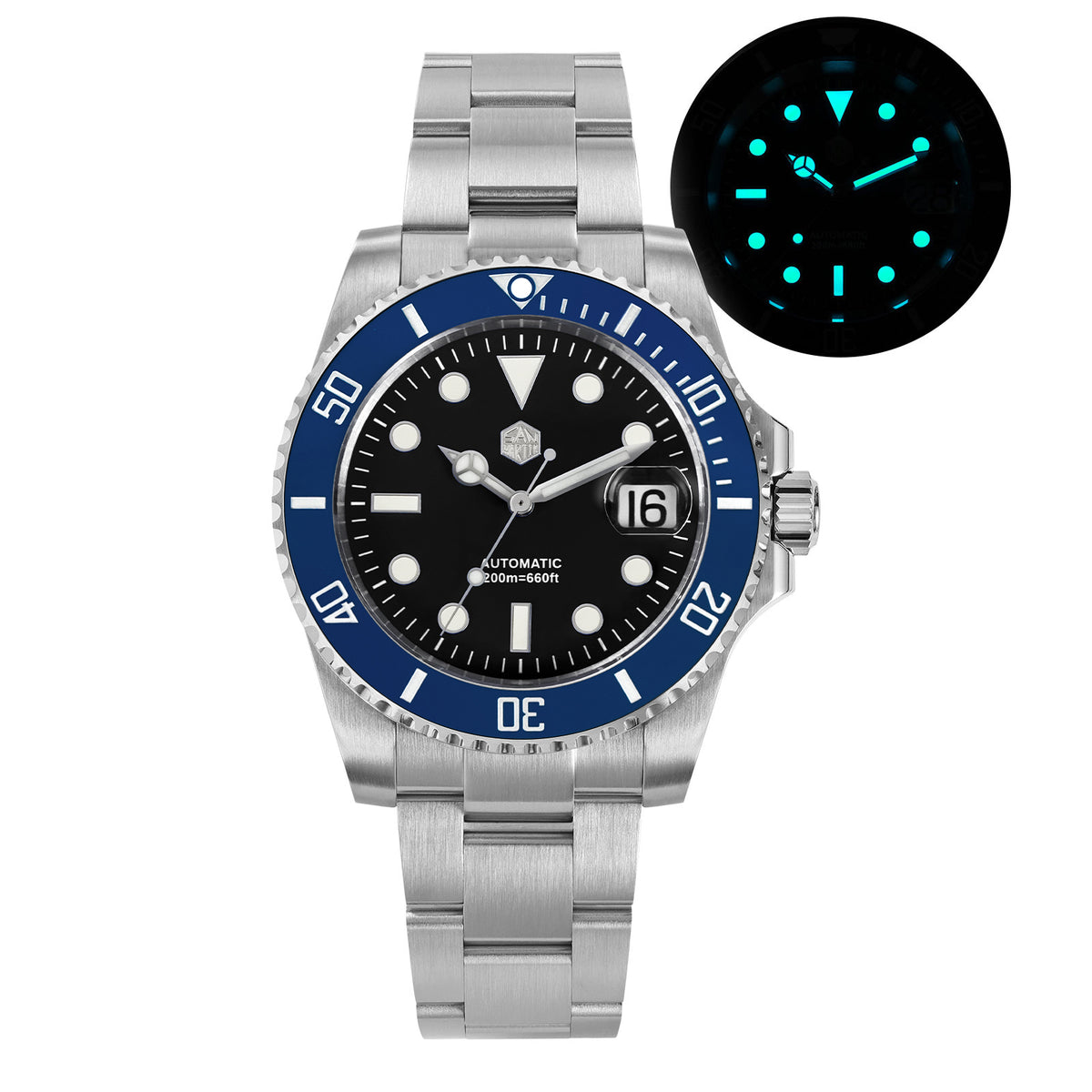 San Martin 40mm ST2130 Upgraded Version Sub Diving Watch - SN0017FW