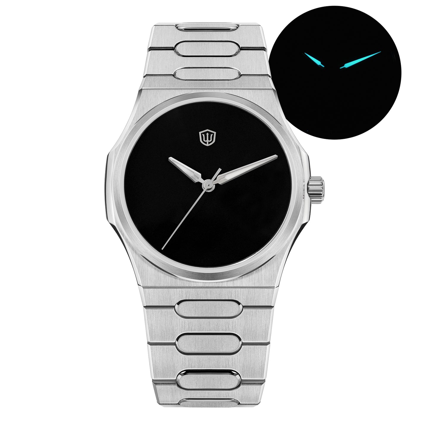 Watchdives Premier WD0016B Square-Block Faceted Dial Original Design