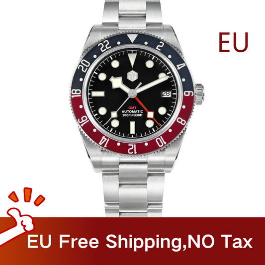 ★EU warehouse★San Martin NH34 BB58 GMT Watch SN0109 V2