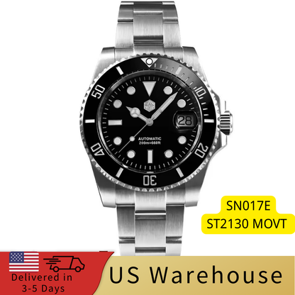 ★US Warehouse★San Martin 40mm Sub Diver Watch SN017GE