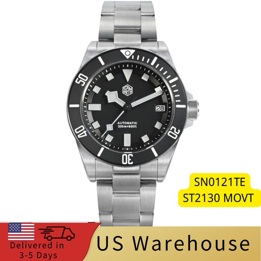 ★US Warehouse★Watchdives x San Martin Upgraded GR5 Titanium 39mm ST2130 Dive Watch SN0121TE