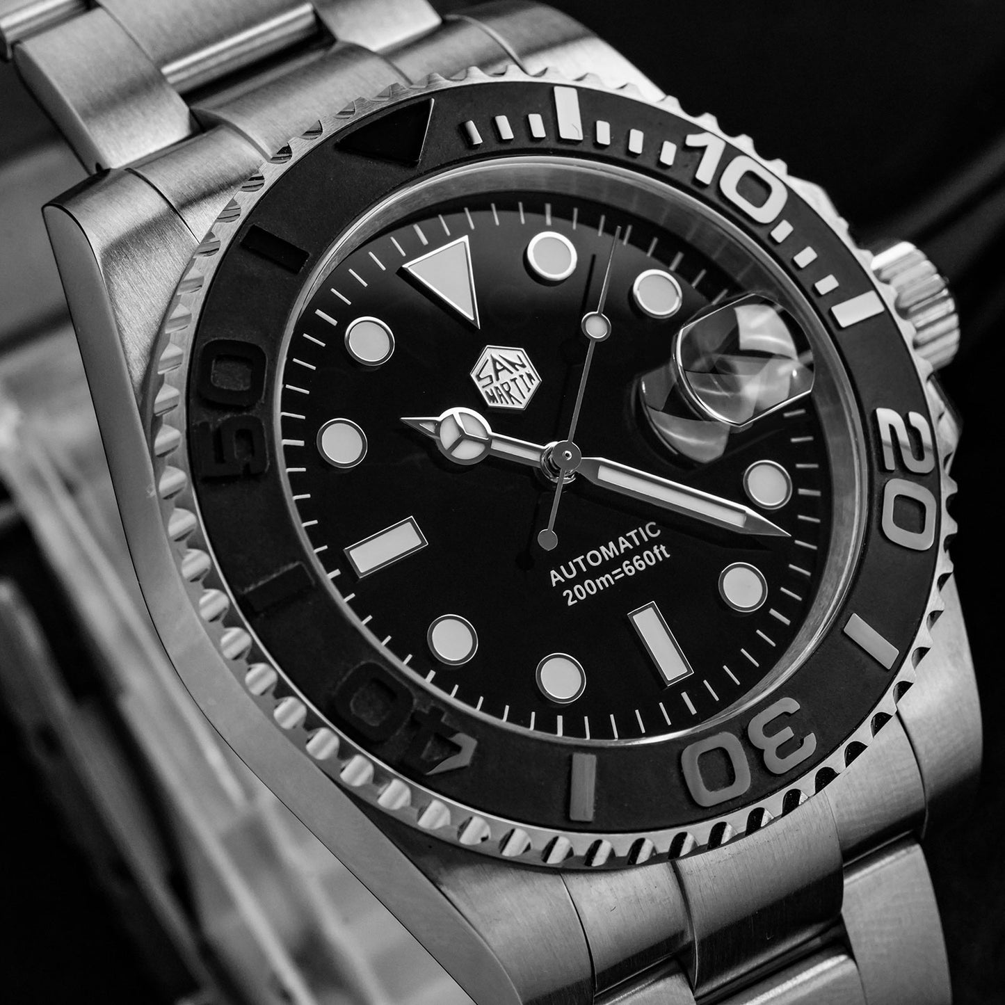 San Martin 40mm Exclusive Bezel Upgrade Sub Diver ST2130 Watch SN017FW- Limited Edition