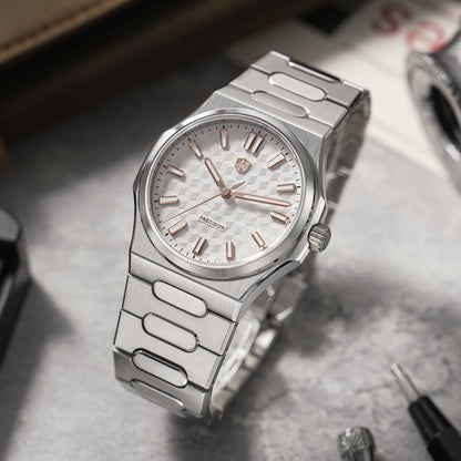 Watchdives Premier WD0016B Square-Block Faceted Dial Original Design