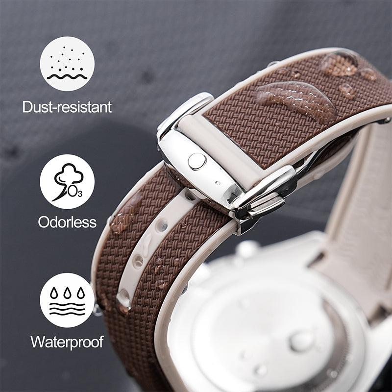 Interface Soft Silicone Watch Strap Stainless Steel Buckle