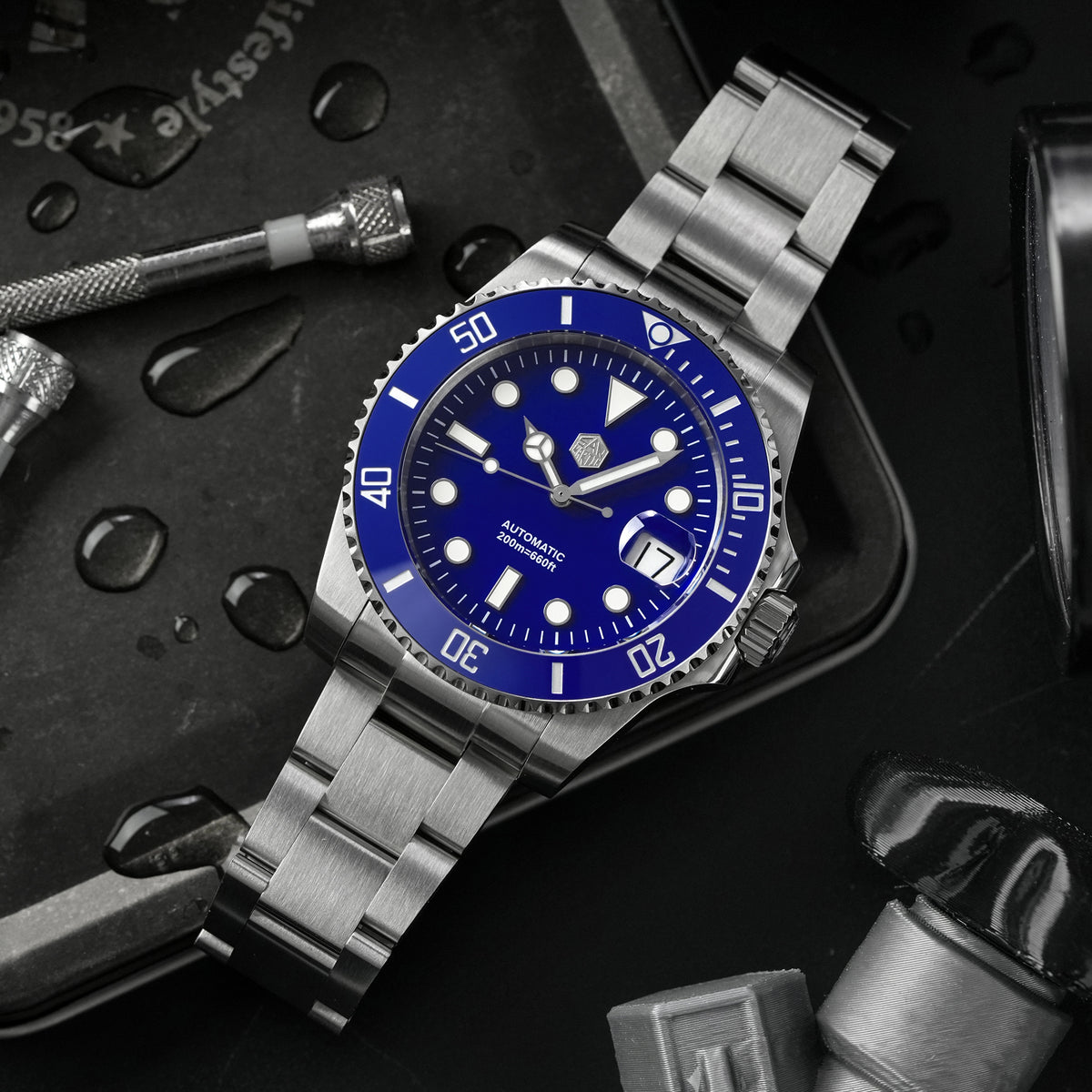 San Martin 40mm ST2130 Upgraded Version Sub Diving Watch - SN0017FW