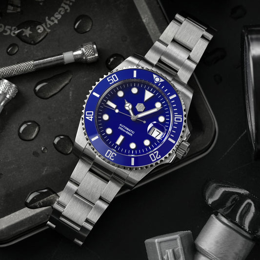 San Martin 40mm ST2130 Upgraded Version Sub Diving Watch - SN0017FW