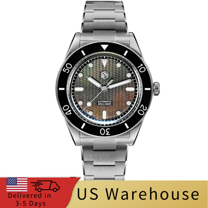 ★US Warehouse★San Martin 39mm Guilloche MOP Dial Miyota 90S5 Automatic Mechanical Watch SN0151