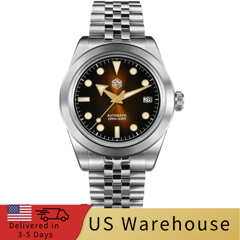 ★US Warehouse★San Martin 39mm Enamel Dial Men Watch SN0053