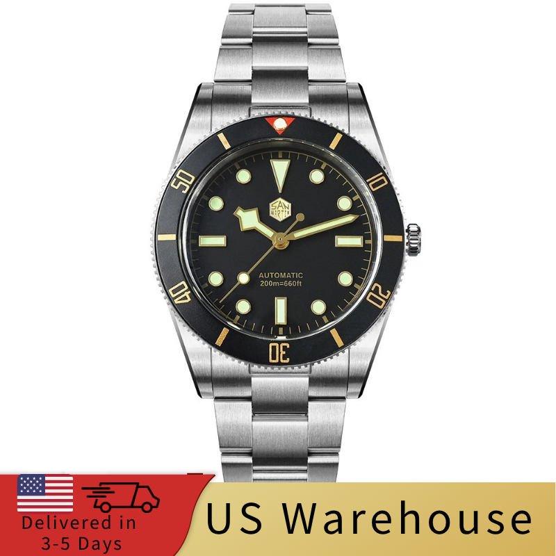 ★US Warehouse★San Martin SN0138G 37mm ST2130 Vintage Diver Watch