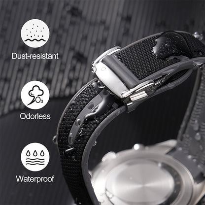 Interface Soft Silicone Watch Strap Stainless Steel Buckle