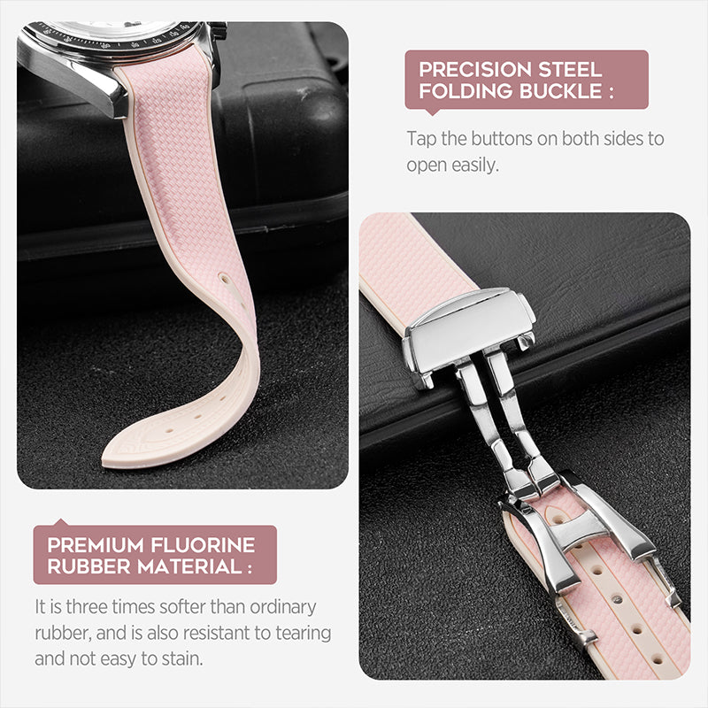 Interface Soft Silicone Watch Strap Stainless Steel Buckle