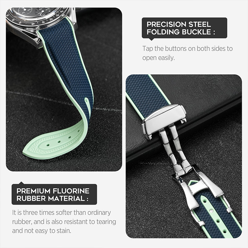 Interface Soft Silicone Watch Strap Stainless Steel Buckle