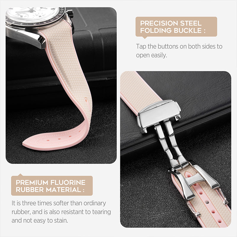 Interface Soft Silicone Watch Strap Stainless Steel Buckle