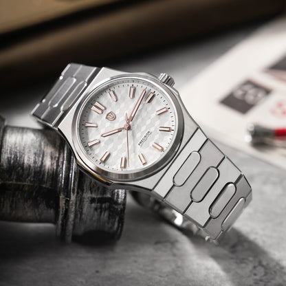 Watchdives Premier WD0016B Square-Block Faceted Dial Original Design