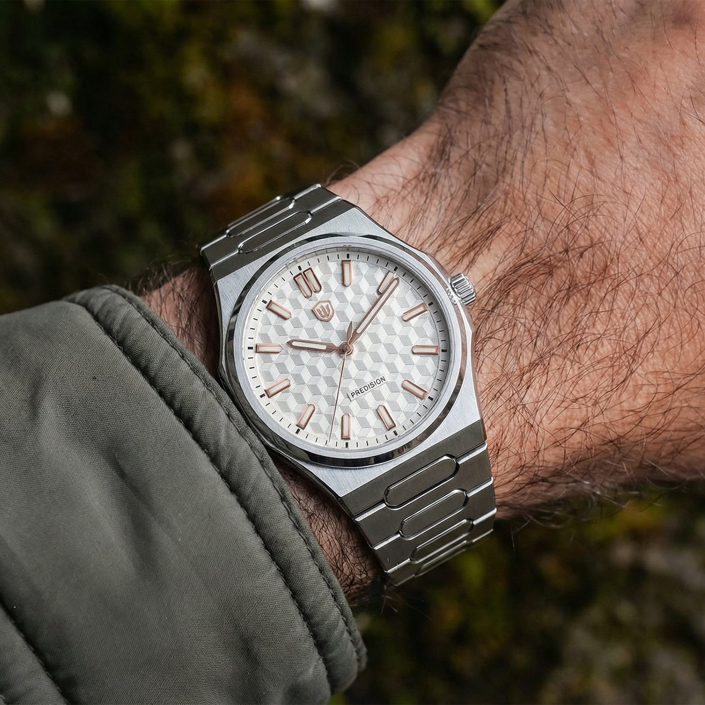 Watchdives Premier WD0016B Square-Block Faceted Dial Original Design